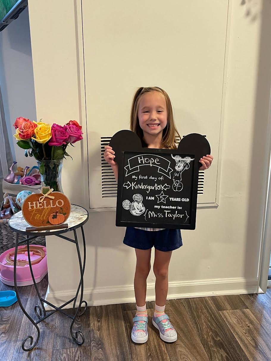Hope Fuhrmann is excited to be starting kindergarten at Brookhaven Elementary School. She is most looking forward to learning Spanish in the dual-language program.
